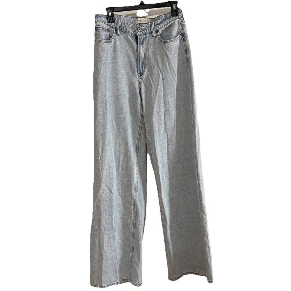 Abercrombie & Fitch Wide Leg High-Rise Size 26/34 Measured Women's Light Loose
